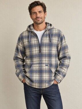 Pendleton Mens Wool Gremmy Hooded Plaid Shirt, M, Outdoorsy Cabincore Fannel